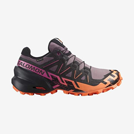 Salomon 474657 Speedcross 6 GTX W Moonscape/Black/Bird of Paradise Kadın Outdoor Ayakkabı