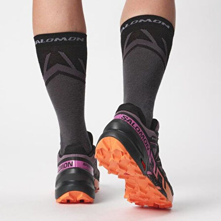 Salomon 474657 Speedcross 6 GTX W Moonscape/Black/Bird of Paradise Kadın Outdoor Ayakkabı