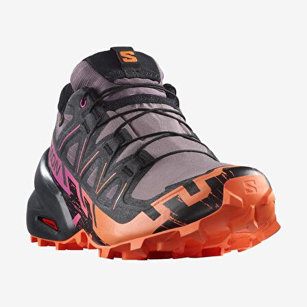 Salomon 474657 Speedcross 6 GTX W Moonscape/Black/Bird of Paradise Kadın Outdoor Ayakkabı