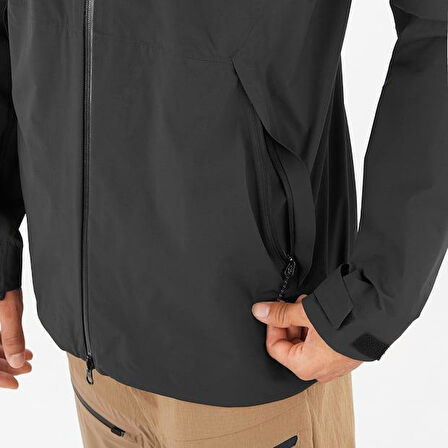 Salomon LC2211400 OUTERPATH 2.5L WP JKT M Deep Black Erkek Outdoor Ceket