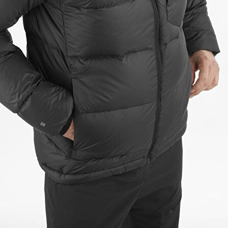 Salomon Outline Down Hooded Jacket Erkek Ceket LC2361000-Deep Black