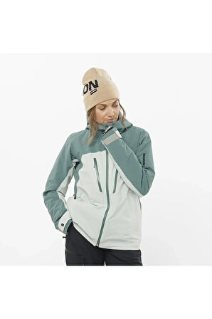 Brilliant Kadın Kayak Montu - Yeşil Beyaz