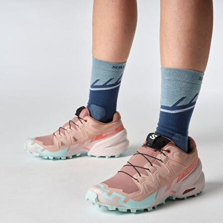 Salomon 477665 Speedcross 6 W Mahogany Rose/Hushed Violet/Iced Aqua Kadın Outdoor Ayakkabı