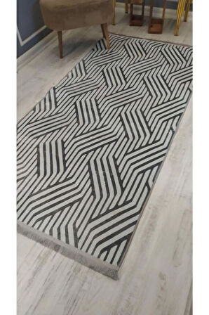 Kaymaz Tabanlı Yıkanabilir Dekoratif Modern Desenli Dokuma Taban Halı