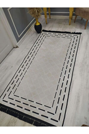 Kaymaz Tabanlı Yıkanabilir Dekoratif Modern Desenli Dokuma Taban Halı
