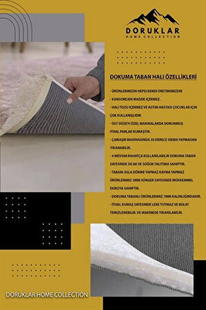 Kaymaz Taban Yıkanabilir Modern Dekoratif Medusa Desenli Dot Taban Halı