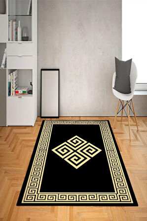 Kaymaz Taban Yıkanabilir Dekoratif Modern Desenli Dot Taban Halı