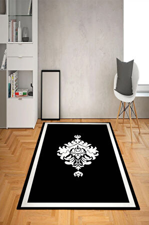 Kaymaz Tabanlı Yıkanabilir Dekoratif Desenli Dot Taban Halı