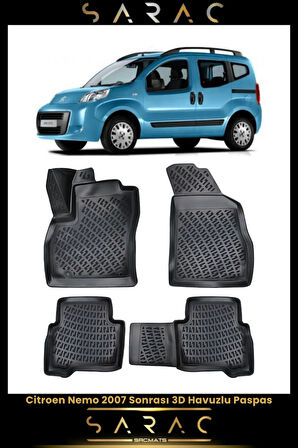 Citroen Nemo 2022 Model Araca Özel 3d Havuzlu Paspas