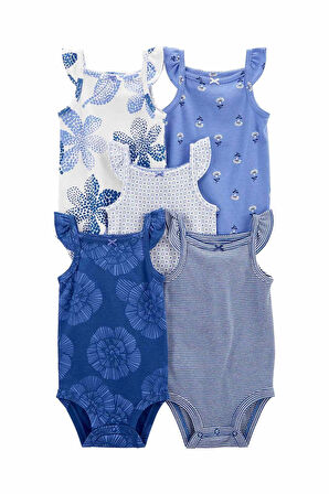 Carters Layette Kız Bebek 5'li Kolsuz Body 1P184310R