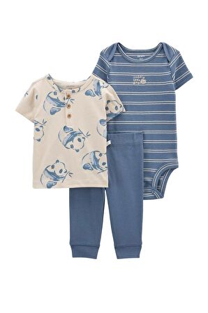 Carter's Layette Erkek Bebek 3'Lü Set 1P599410 Karışık Renkli