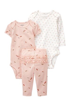 Carter's Layette Kız Bebek 3'Lü Set 1P597210 Pembe