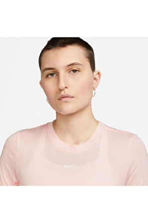 Sportswear Essential Slim Crop-Top Pembe Kadın Tişört