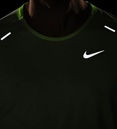 Nike Dri Fit ADV Techknit Ultra Short Sleeve Running Top Erkek Koşu Tişörtü Sarı