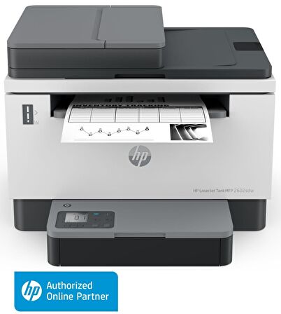 HP LaserJet Tank MFP 2602sdw Fotokopi + Tarayıcı + Wi-Fi + Çift Taraflı Mono Tanklı Lazer Yazıcı 2R7F5A