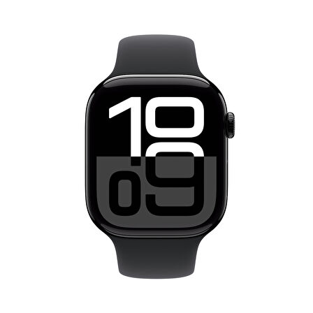 Apple Watch Series 10 GPS 46 mm Simsiyah Alüminyum Kasa ve Siyah Spor Kordon - S/M (MWWP3TU/A)