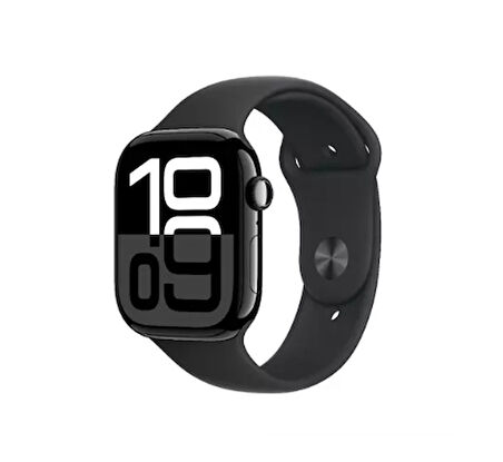 APPLE WATCH SERI 10 GPS 46 MM SIMSIYAH ALUMINYUM KASA SIYAH SPOR KORDON S/M