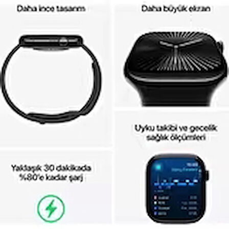 Apple Watch Series 10 Gps 46MM Jet Black Aluminium Case With Black Sport Band