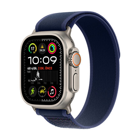 Apple Watch Ultra 2 GPS + Cellular 49 mm Natürel Titanyum Kasa ve Mavi Trail Loop - M/L (MX4L3TU/A)