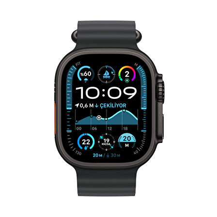 Apple Watch Ultra 2 GPS + Cellular 49 mm Siyah Titanyum Kasa ve Siyah Ocean Kordon (MX4P3TU/A)