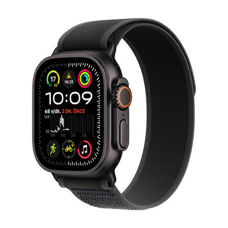 Apple Watch Ultra 2 GPS + Cellular 49 mm Siyah Titanyum Kasa ve Siyah Trail Loop - M/L (MX4V3TU/A)