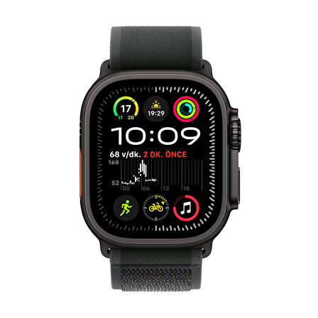 Apple Watch Ultra 2 GPS + Cellular 49 mm Siyah Titanyum Kasa ve Siyah Trail Loop - M/L (MX4V3TU/A)