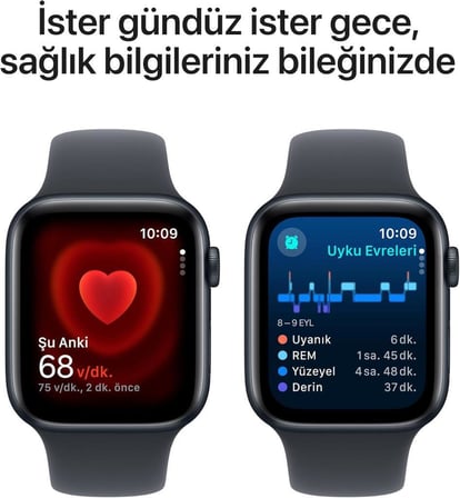 Apple Watch SE 2 GPS 40mm Gece Yarısı Alüminyum Kasa ve Spor Kordon Akıllı Saat Outlet (Açıklamayı Okuyunuz)