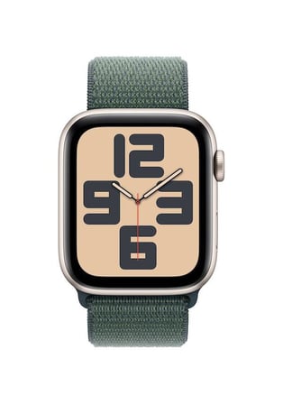 Apple Watch SE 2 2023 GPS 40mm Yıldız Işığı Alüminyum Kasa ve Göl Yeşili Spor Loop Kordon Akıllı Saat - Teşhir