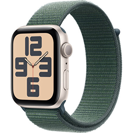 Apple Watch Se Gps 44MM Starlight Aluminium Case With Lake Green Sport Loop