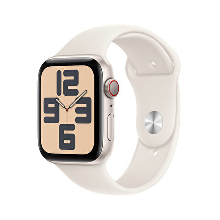 Apple Watch SE GPS + Cellular 40 mm Yıldız Işığı Alüminyum Kasa ve Yıldız Işığı Spor Kordon - S/M (MXGJ3TU/A)