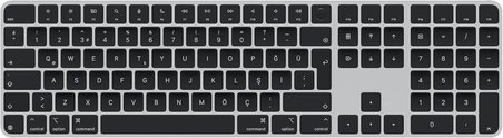 Apple Touch ID özellikli ve Sayısal Tuş Takımlı Magic Keyboard: Bluetooth, şarj edilebilir. Apple çipe sahip Mac bilgisayarlarla çalışır; Türkçe F Klavye, Siyah tuşlar (USB-C) Outlet