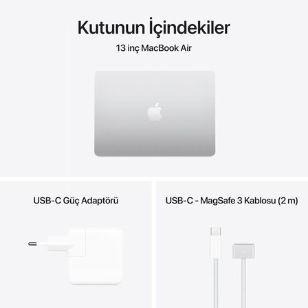 MacBook Air M4 16 GB 512 GB SSD 13.6" MW0X3TU/A Gümüş Outlet (Açıklamayı Okuyunuz)
