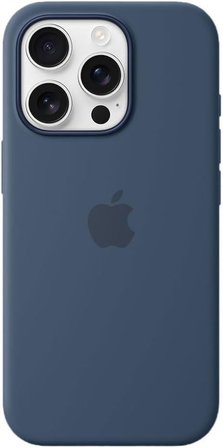 Apple iPhone 16 Pro için MagSafe özellikli Silikon Kılıf - Kot Rengi ​​​​​​​Outlet