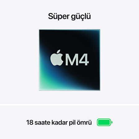 MacBook Air 13 inç Apple M4 Çip 10 Çekirdek CPU 10 Çekirdek GPU 24GB Bellek 512GB Gümüş - (MC654TU/A)