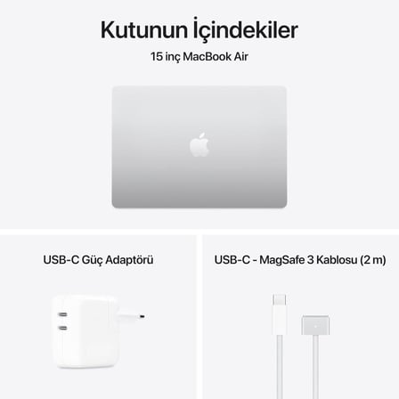 MacBook Air M4 24 GB 512 GB SSD 15.3" MC6J4TU/A Gümüş Outlet