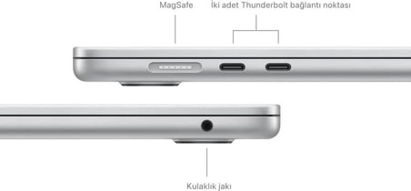 MacBook Air M3 16 GB 256 GB SSD 15.3" MC9E4TU/A Gümüş Outlet