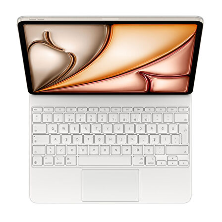 13 inç iPad Air (M3) için Magic Keyboard - Türkçe Q Klavye - (MDFW4TQ/A) - Beyaz