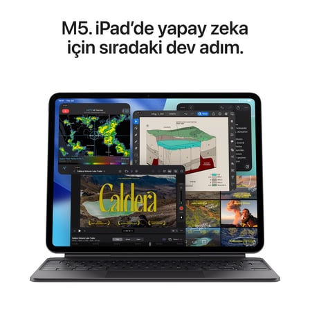 13 inç iPad Pro M5 Çip Wi-Fi + Cellular 1 TB ve nano-texture cam (ME8H4TU/A) - Gümüş Rengi