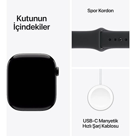 Apple Watch Series 11 GPS 46mm Jet Black Aluminium Case with Black Sport Band - S/M