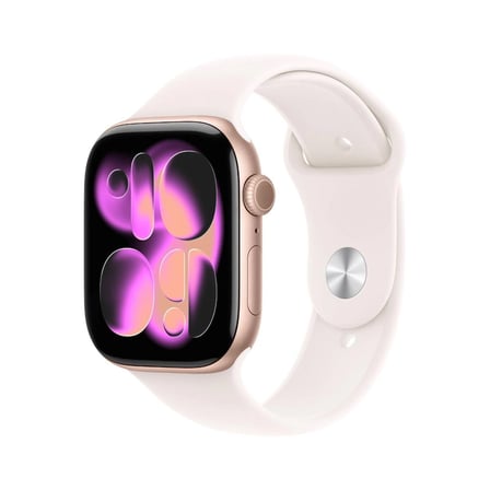 Apple Watch Series 11 GPS + Cellular 42mm Rose Gold Aluminium Case with Light Blush Sport Band - M/L