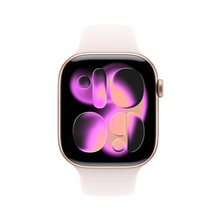 Apple Watch Series 11 GPS + Cellular 42mm Rose Gold Aluminium Case with Light Blush Sport Band - M/L