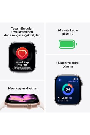 Watch 11 42 Cell GPS + Cellular 42mm Alüminyum Kasa ve Spor Kordon M/L Silver
