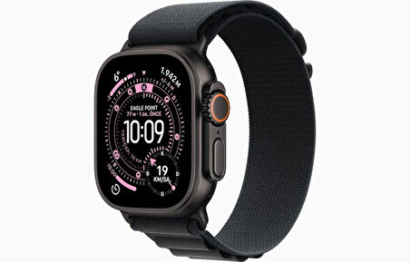 Apple Watch Ultra 3 GPS + Cellular 49mm Black Titanium Case with Black Alpine Loop - Large