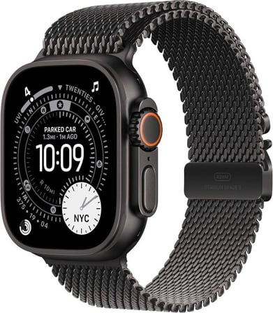 APPLE 49mm Siyah Titanyum Milanese Halkalı Gözlük - Büyük Boy - Outlet