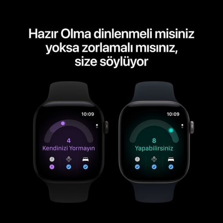 Apple Watch Seri 12 46 mm Uzay Grisi Alüminyum Kasa ve Lacivert Spor Kordon - M/l