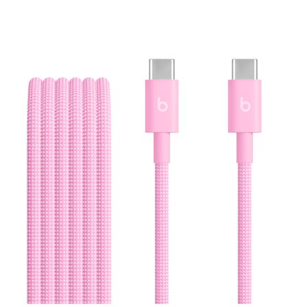 Beats USB-C - USB-C Örgülü Kablo (1,5 m) - Pozitif Pembe