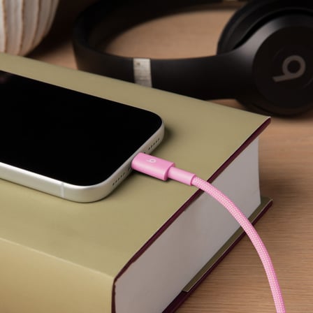 Beats USB-C - USB-C Örgülü Kablo (1,5 m) - Pozitif Pembe