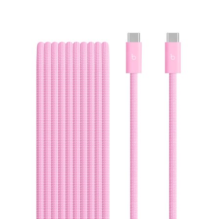 Beats USB-C - USB-C Örgülü Kablo (3 m) - Pozitif Pembe
