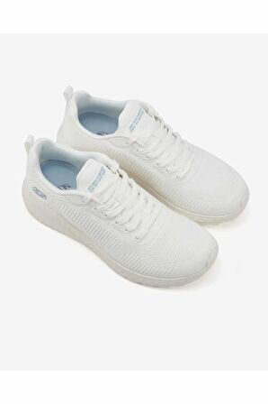 Skechers BOBS SQUAD CHAOS - FACE OFF Kadın Günlük Spor Ayakkabı 117209 OFWT Beyaz