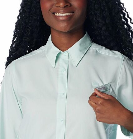 Columbia Womens Tamiami II LS Shirt Kadın Uzun Kollu Gömlek Yeşil FL7278-330